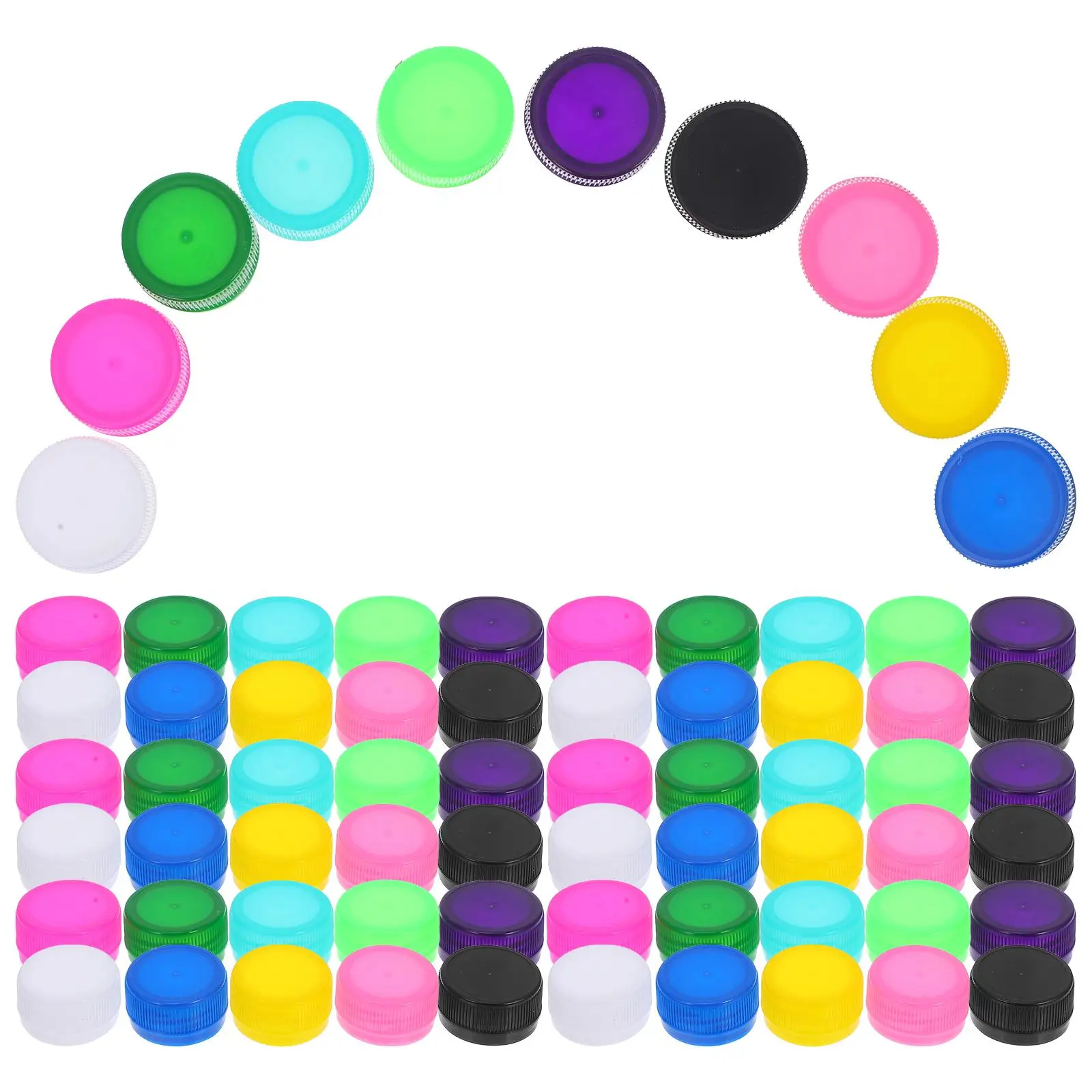 

100 Pcs Kids DIY Crafts Colorful Bottle Lids Cap Vintage Kindergarten Projects Cover for Covers