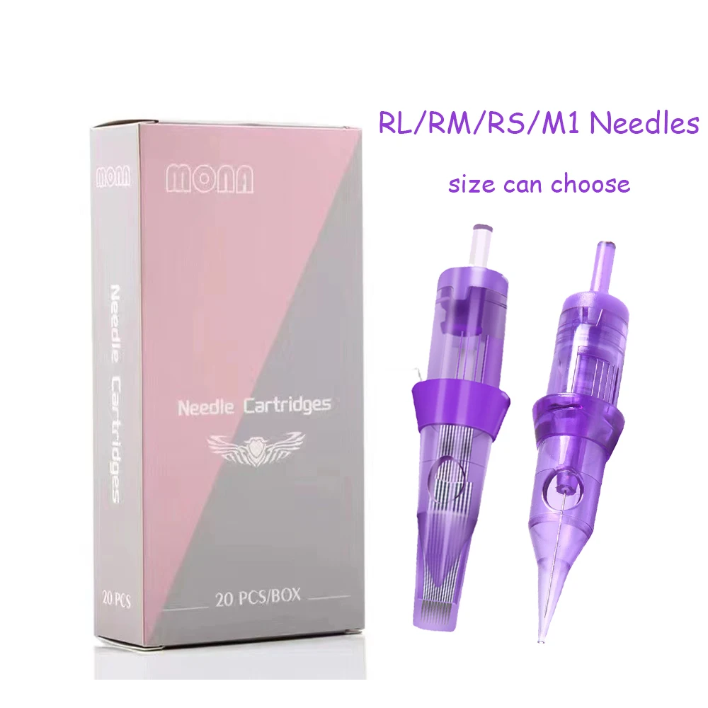 20pcs Tattoo Needles Cartridge 5M1 7M1 9M1 11M1 13M1 3F 5F 7F For Tattoo Machine For Eyebrow Eyeliner Permanent Makeup