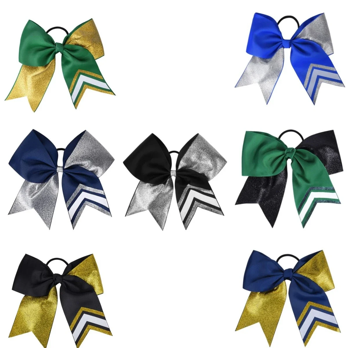 

4Pcs Set Fashion Bow Tie Headband Performance Party Daily Hair Accessories Headwear Y2K Shiny Color Blocked Tailcoat Hair String