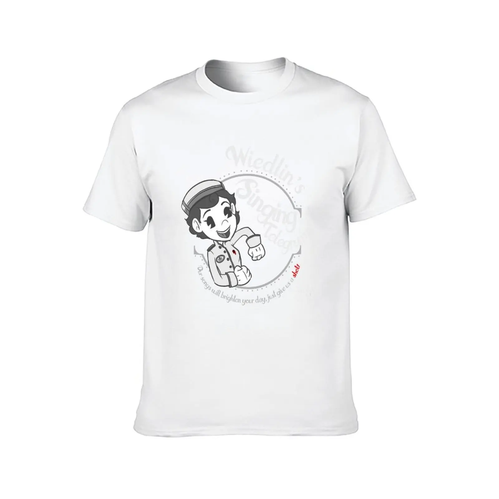 تي شيرت Singing Telegram تي شيرت قطني 100% تي شيرت مضحك تي شيرت قطني