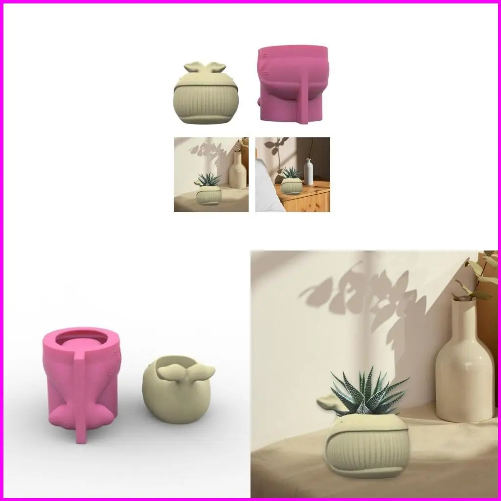 

Whale Flower Pots Silicone Mold Cement Plaster Craft Home Decoration