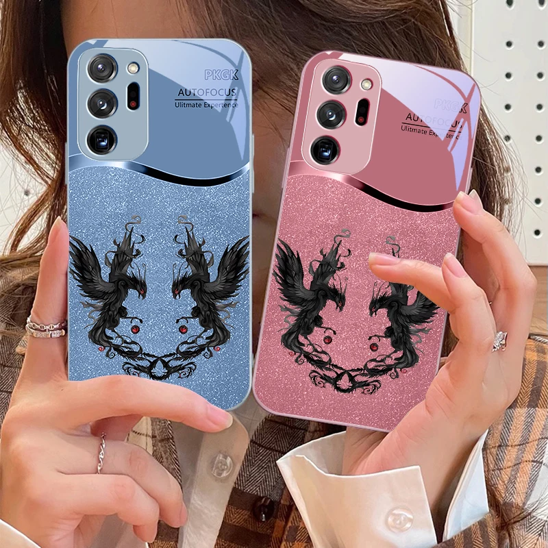 

Black Dapeng Gradient For Samsung Galaxy Note 8 9 10 PRO 20 Ultra A01 02 03 Core 04E 4G 12 13 5G Tempering Glass Phone Case