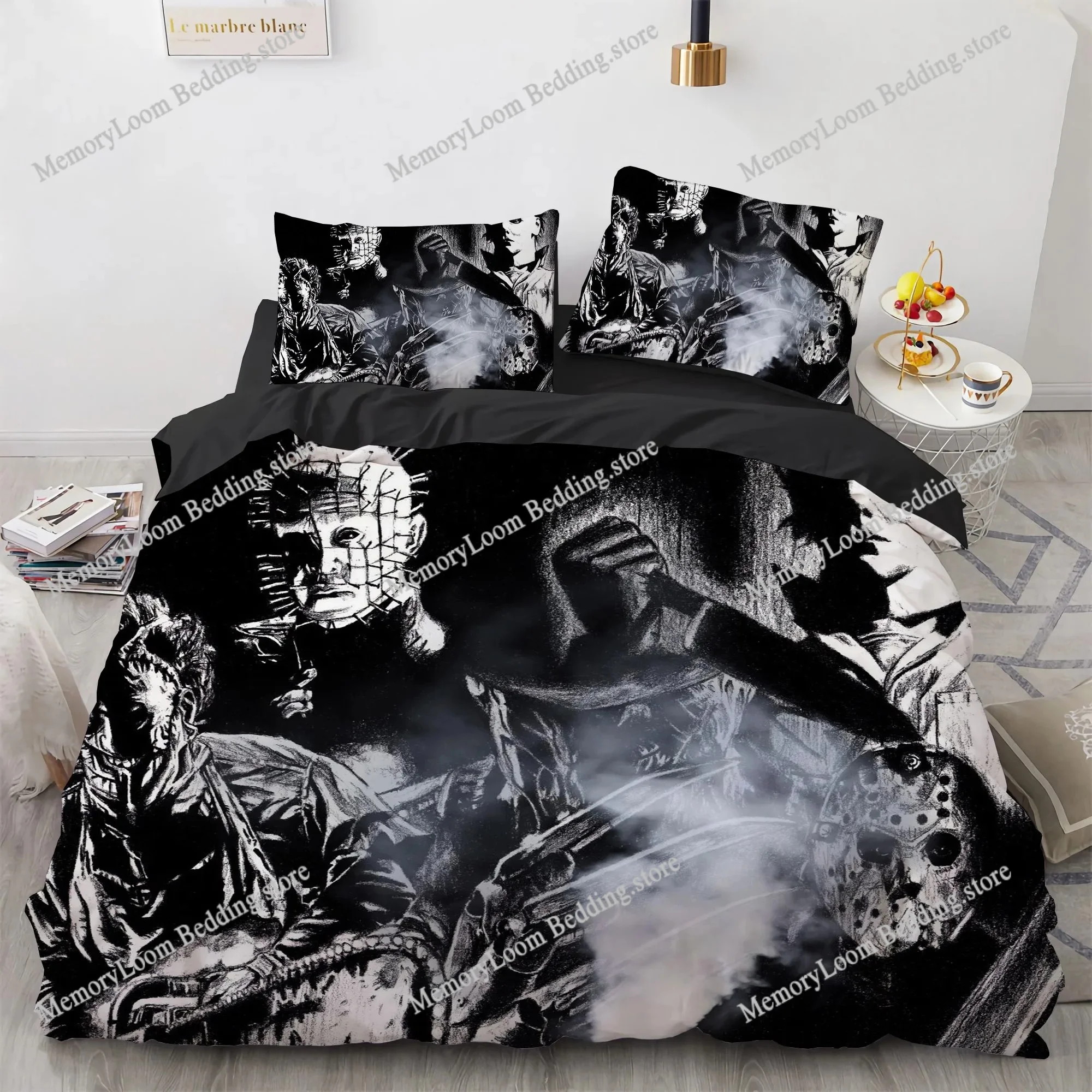 3D Printing Trendy Soft Resident-Evil Game Bedding Set Duvet Cover Pillowcase Comforter King/Queen Size Boys Adult Bed Set view 5