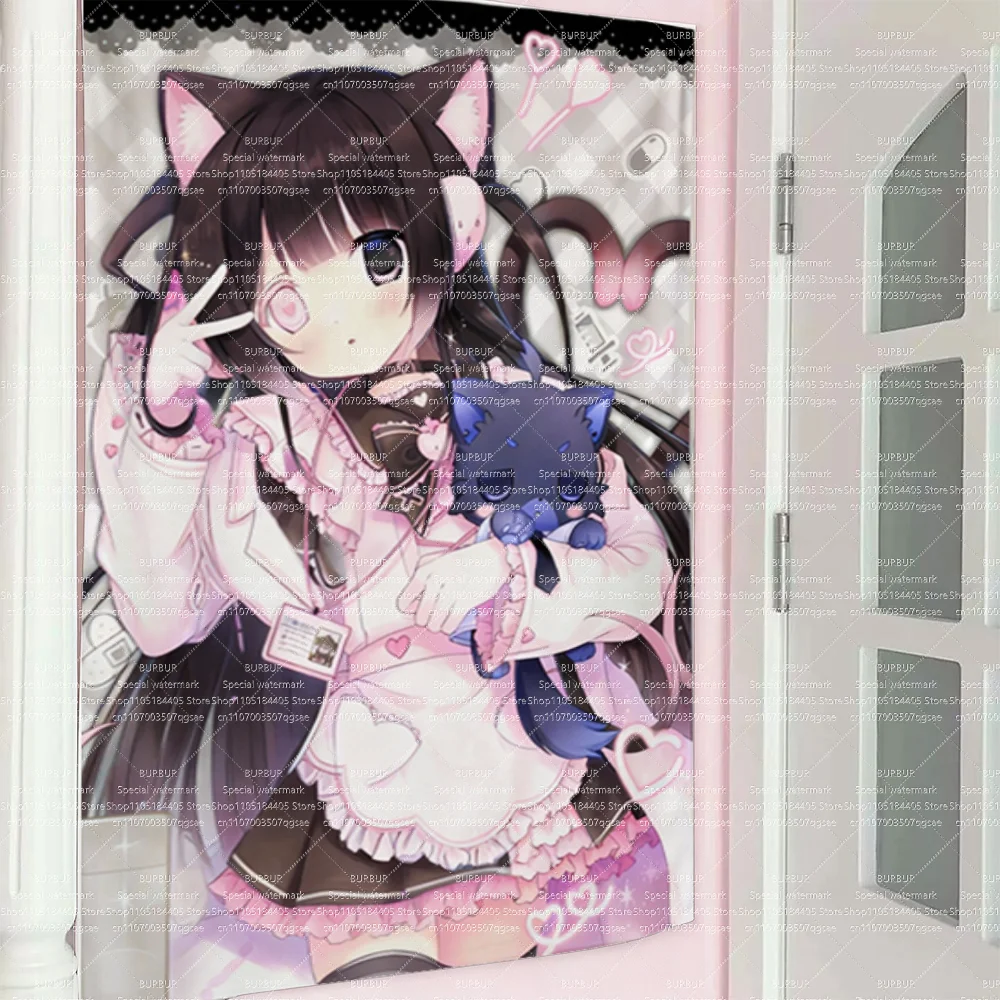 1pc Cute two-dimensional girl background cloth ins style bedroom bedside hanging cloth dormitory wall decoration background clot