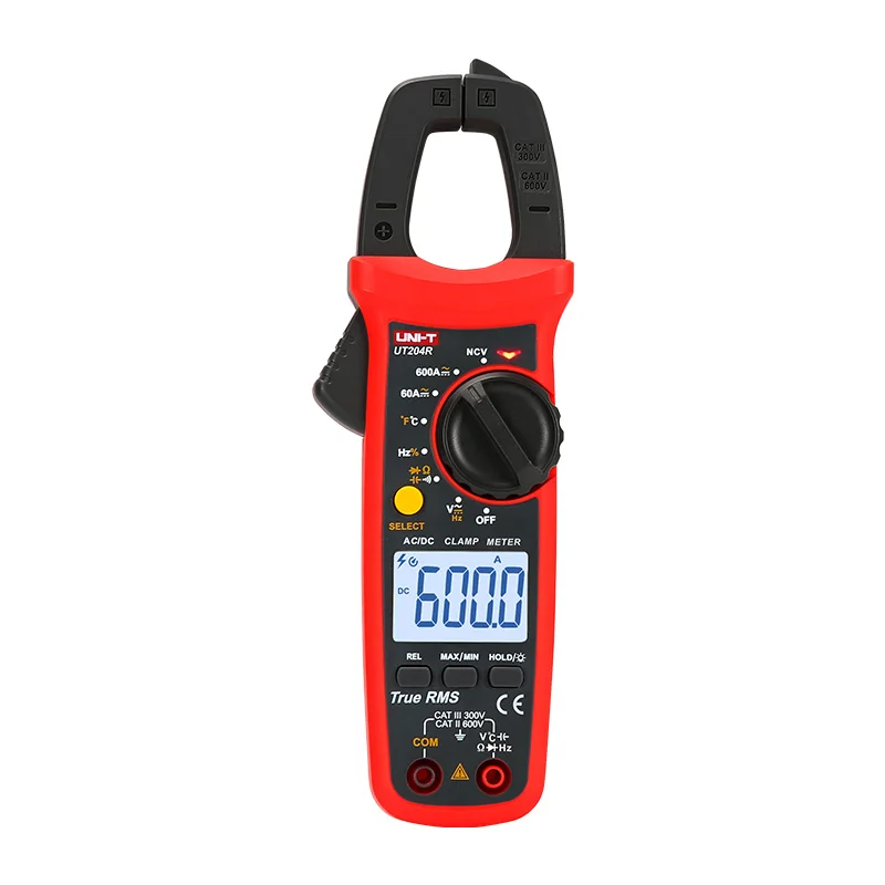 

UNI-T Digital Clamp Meters UT201R, UT202R, UT203R, UT204R, UT202F 400/600A AC Current Clamp Multimeter True RMS Voltage Tester