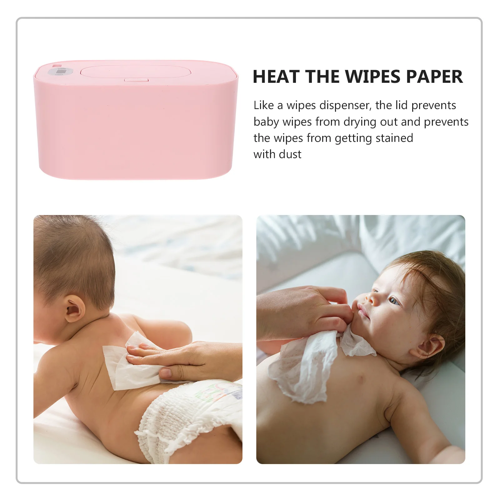 

Wet Wipe Warmer for Baby Diaper Wipes Heater Large Capacity ABS Material Energy Saving Non Slip Design Top Heating Function Wet