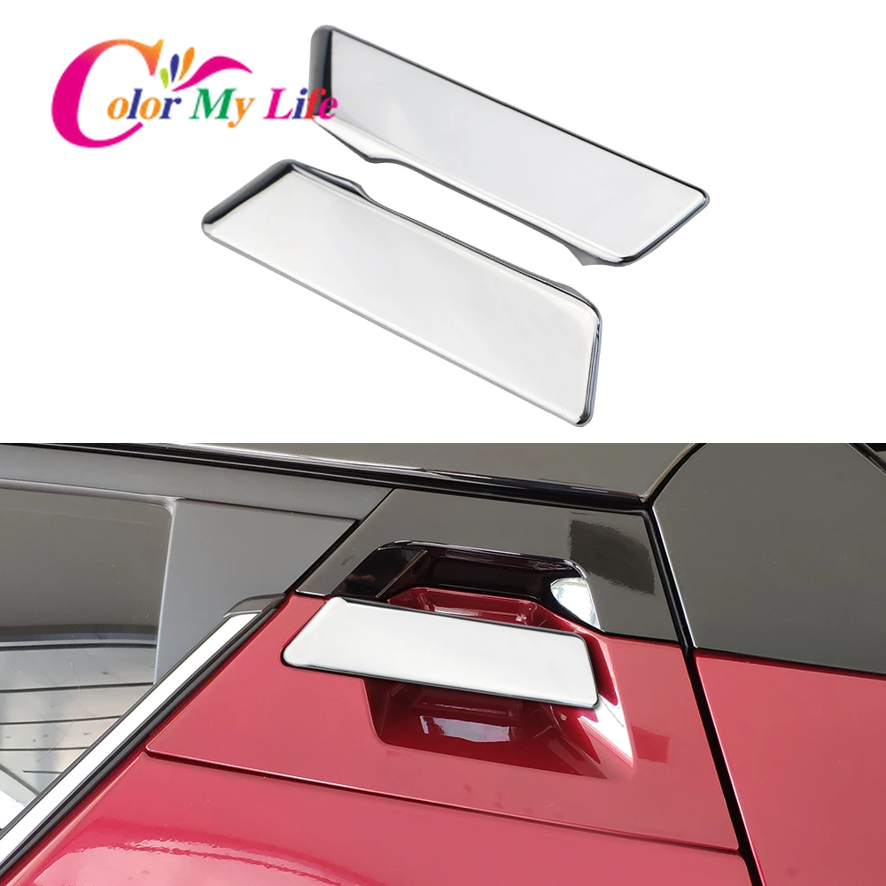 2Pcs/Set ABS Chrome Rear Door Handle Protection Cover Back Door Handle Trim for Toyota C-HR CHR 2016-2023 Parts