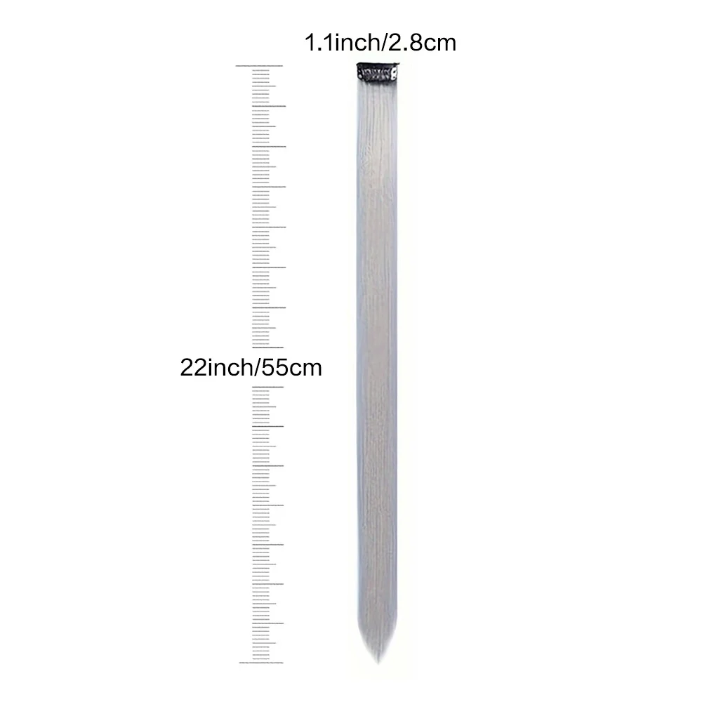 6 قطعة/الحزمة كليب في وصلات الشعر الملونة حزب يسلط الضوء على للفتيات 22 بوصة متعدد الألوان مستقيم الشعر الاصطناعية #2