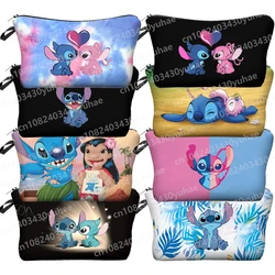 Disney Stitch Anime Makeup Bag Kawaii Cartoon Stich Cosmetic Bag Large Capacity Washing Bags Pencil Case Girl Women Gifts