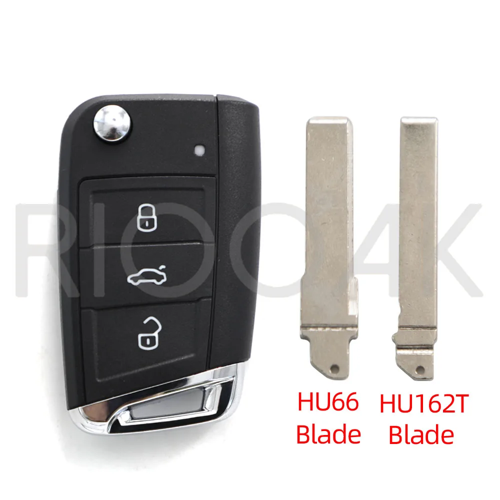 1pc 3 Buttons MQB Remote Key Shell Cover For Golf 5 7 Sportsvan GTI MK7 For Skoda Octavia A7 For Seat HU66/HU162T Blade