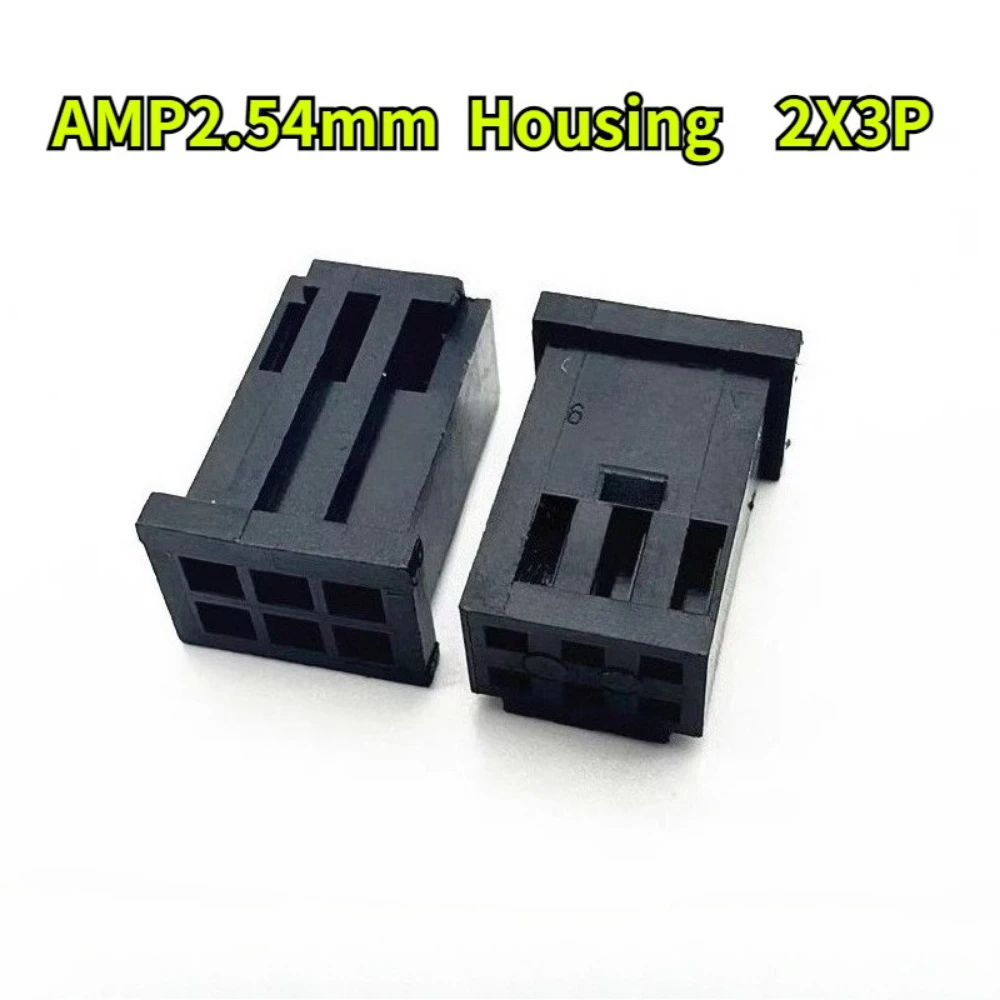 Black AMP2.54mm Double Row Housing/Straight Needle 2*3P/4P/5P/6P/7P/8P/10P 280 Connector Plug Terminal Replace 280365 Terminal