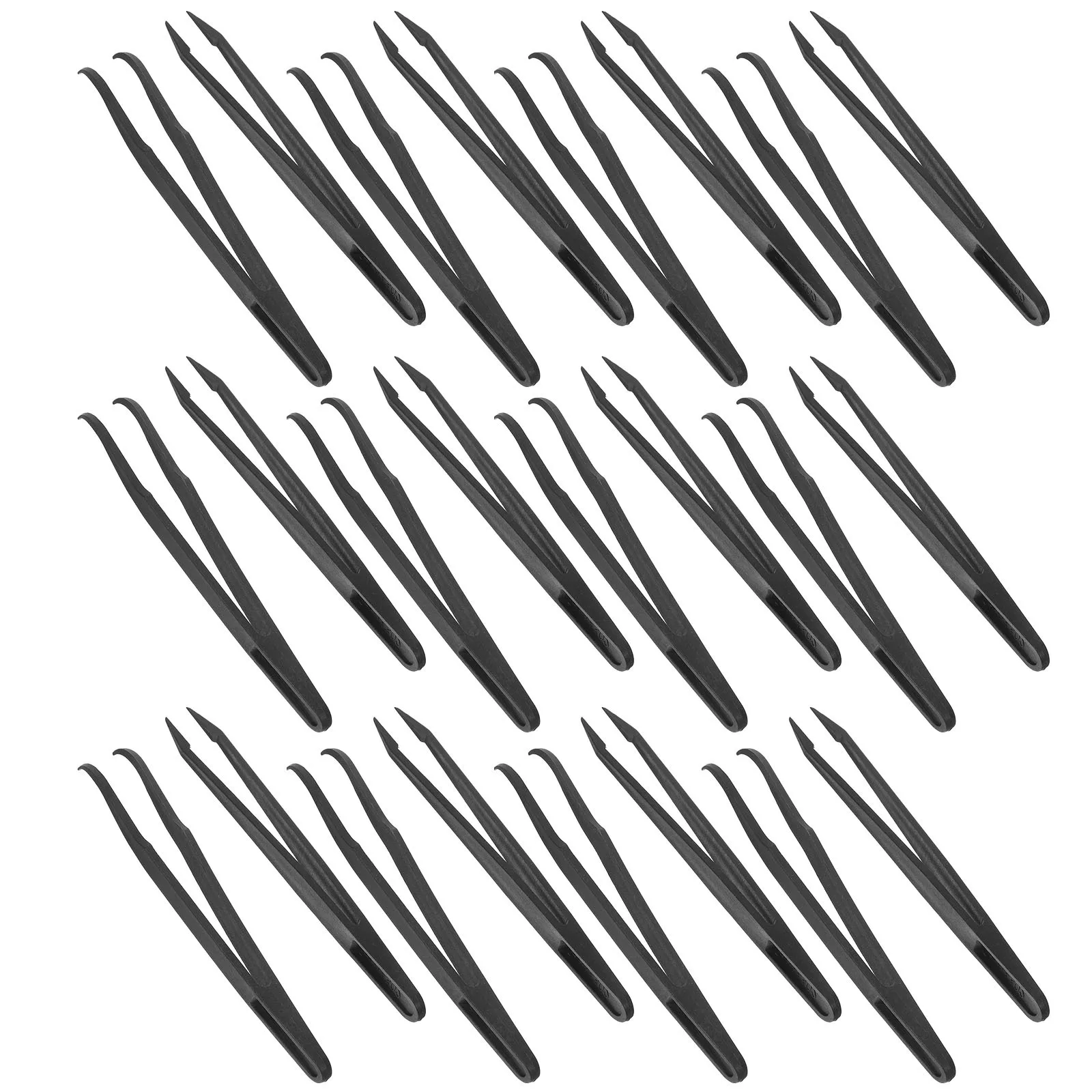 

36Pcs Plastic Tweezers for Lab Crafting Nail Art Dual Tip Design Precision Handling Comfortable Grip Portable Multipurpose Kit