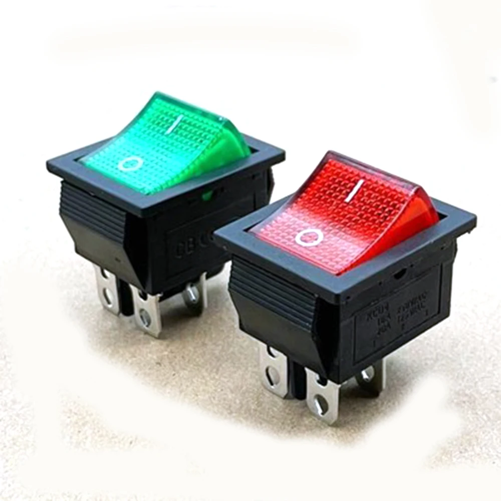 Kcd2 1pcs rocker switch power switch switch 3 positions 6 electrical equipment with light switch 16a 250vac / 20a 125va