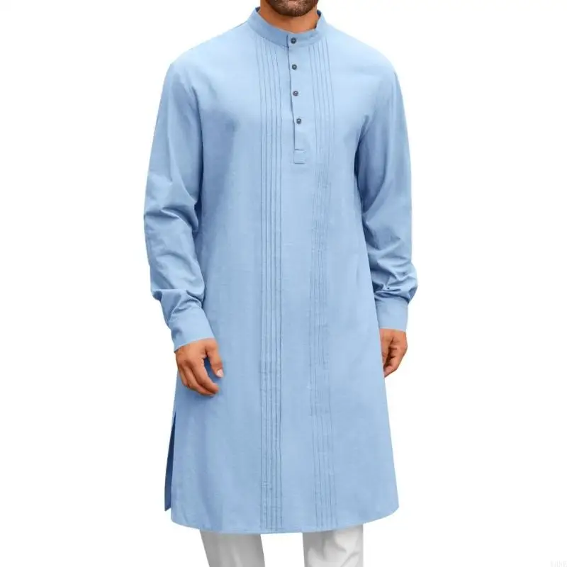 Lightweight Muslim Men's Cotton Blend Robe - usage example