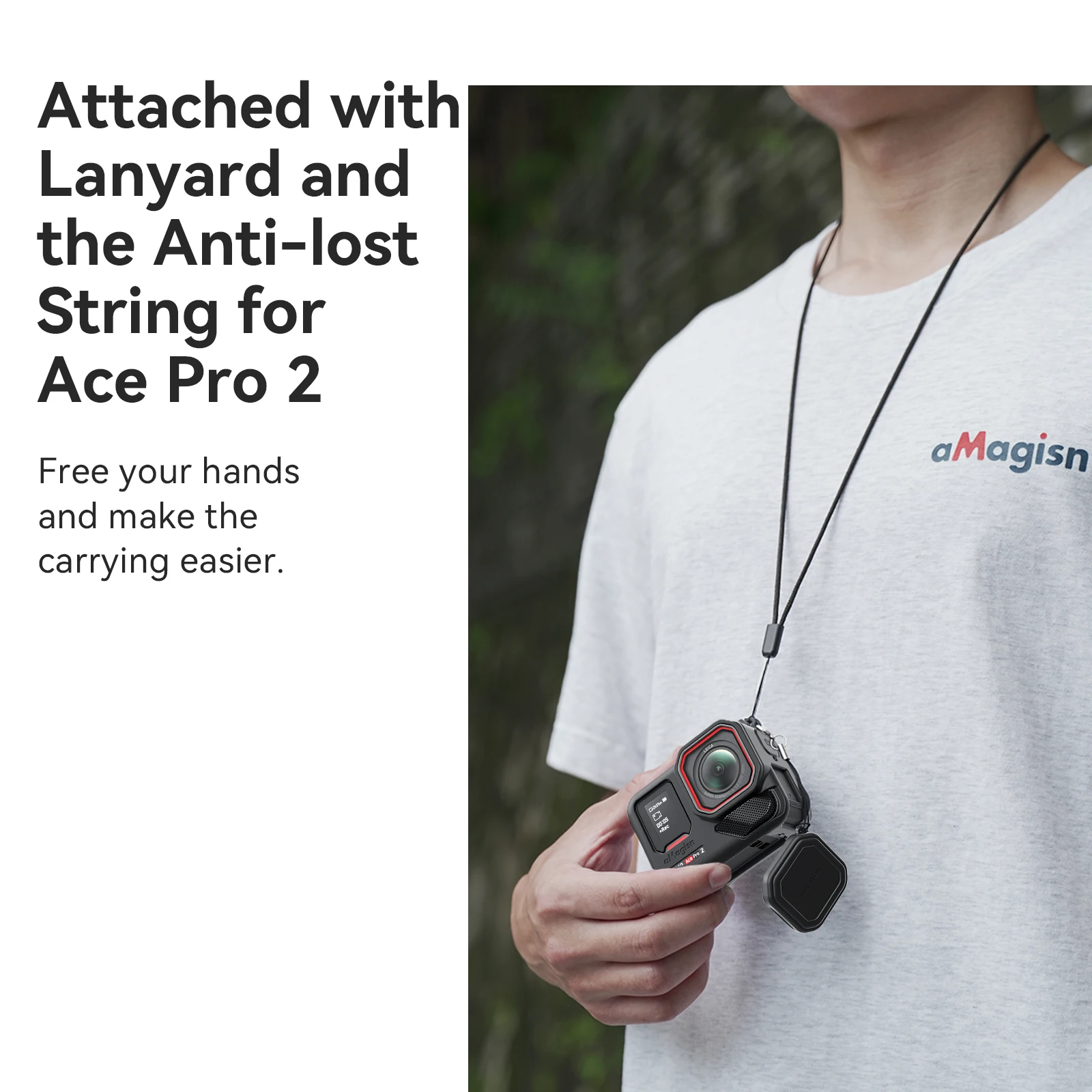 Ace Pro 2 حامي الكاميرا لينة غطاء من السيليكون غطاء العدسة غطاء شامل مع حبل معلق لملحقات Insta360 Ace Pro 2