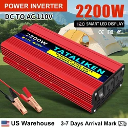 US Socket Modified Sine Wave Inverter Converter 600W 1200W 1500W AC 12V 110V 60HZ With LED Voltage Display