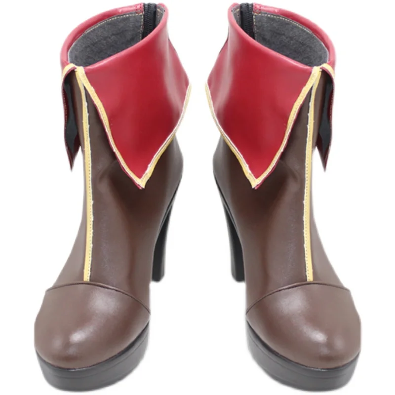 Houshou Marine Vtuber Hololive Cosplay Shoes Handmade Faux Leather Boots Carnival Party Halloween Boots Custom Made