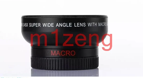 0.45x 37mm Wide Angle Macro Conversion LENS for 37 mm canon nikon sony pentax fuji olympus dslr dv camera phone