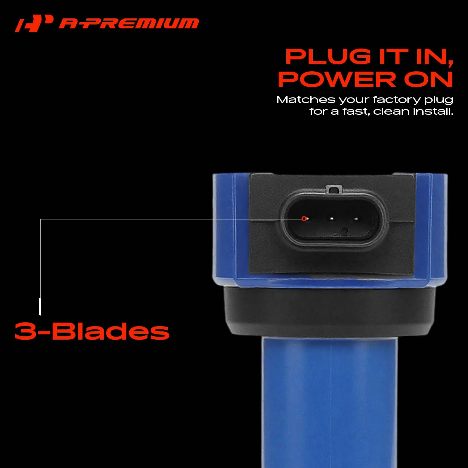 A-Premium 6pcs Blue Ignition Coils for Dodge Grand Caravan 2008-2010 Charger 2006-2010 Journey 2009-2010 Chrysler Town & Country