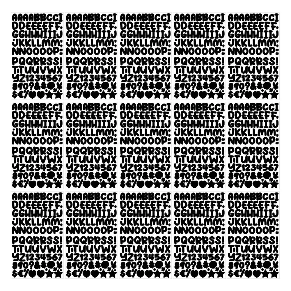 26 Letter Number Cartoon Letter Sticker 0.5 inch Cartoon Cartoon Initial Alphabet Paster Decoration Vinyl Adhesive