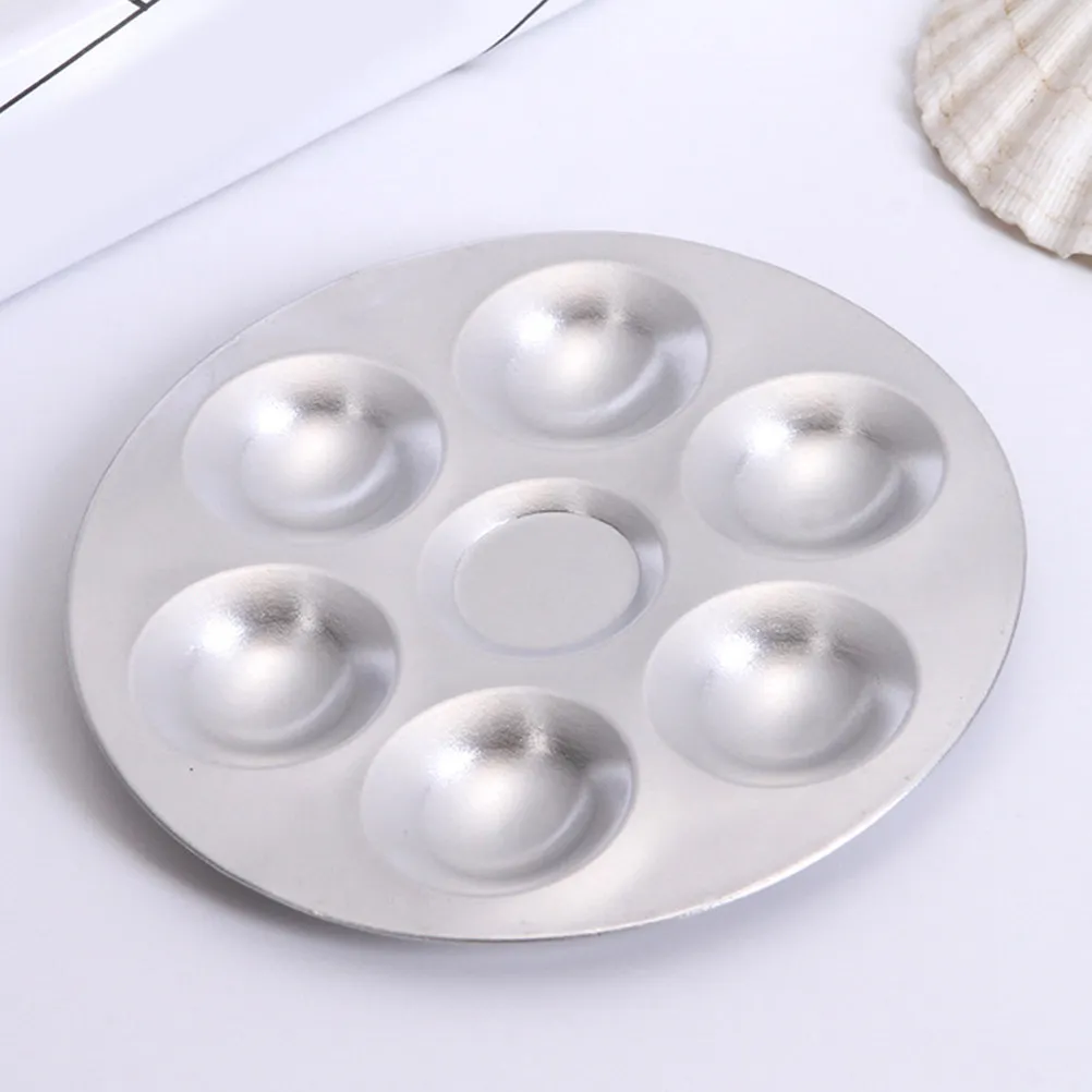2Pcs Rustproof Stainless Steel Painting Tray Color Mixing Plate for Artists Art Students DIY Craft Pigment Separation Easy Rinse