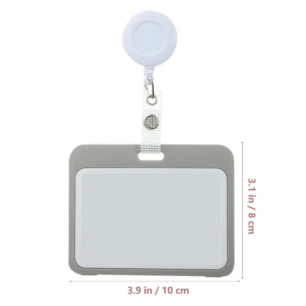 2pcs Chest Card Holder Transparent Id Badge Sleeve For Lanyard Horizontal Card Protector Reusable Cards Storage Cover