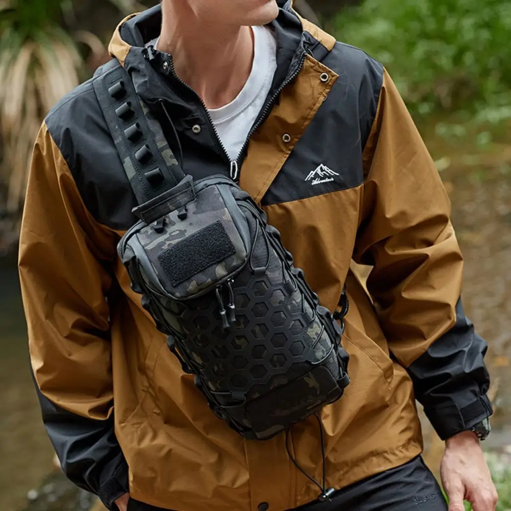 

New Black Crossbody Chest Pack Durable Waterproof Sling Shoulder Backpack Large Capacity Crossbody Bag Cycling