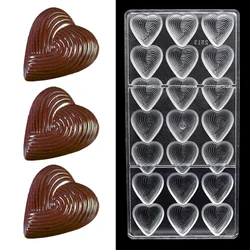 1Pcs Chocolate Molds Polycarbonate Heart Mother's Valentine's Day Chocolate Candy Confectionery Baking Pastry Utensils