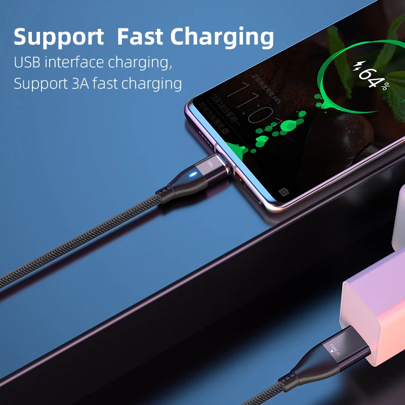 100W USB C Magnetic Charging Cable Fast Charger 3 in 1 USB Wire Cord For iPhone 12 11 Pro Xiaomi Samsung Macbook iPad