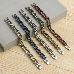 Biker Bicycle Motorcycle Chain Bracelet for Men Bangle Punk Jewelry Men Fashion Titanium Steel Bracelet Birthday Couple Gift