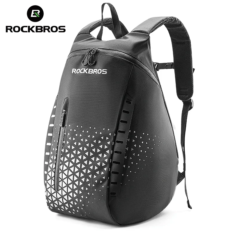 ROCKBROS Backpack High-Capacity Full Helmet Bag  Travel Luggage Bag 14.5L Breathable Reflective Motorcycle Rider Bags Accessory