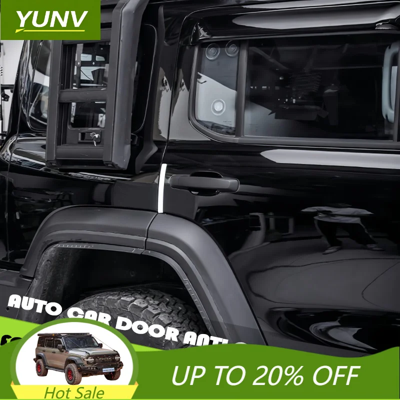 YUNV Door Anti-Collision Strip for GWM Tank 300 2021-2025 Trim Protection Exterior Upgrade Door Outer Trim Protector Exterior