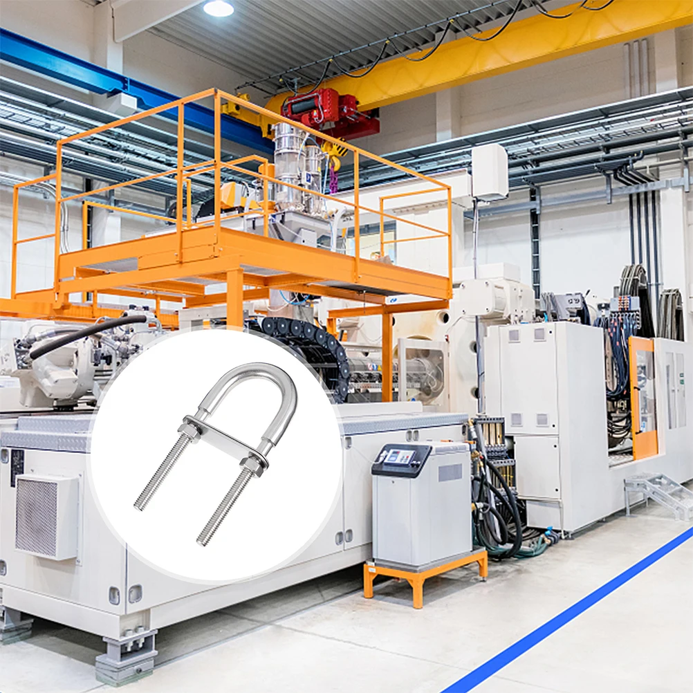 

2pcs Stainless Steel U Bolts Wear Resistant Rust Proof Fix Connect Tubular Sheet Products Boats Plumbing Home Industrial