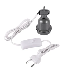 E27 Suporte Da Lâmpada De Aquecimento E Interruptor Do Cabo De Alimentação, Rastejando Pet, Leão, Tartaruga, Leitão, Frango, Brooder, Tomada De Luz Espiral, 1Pc