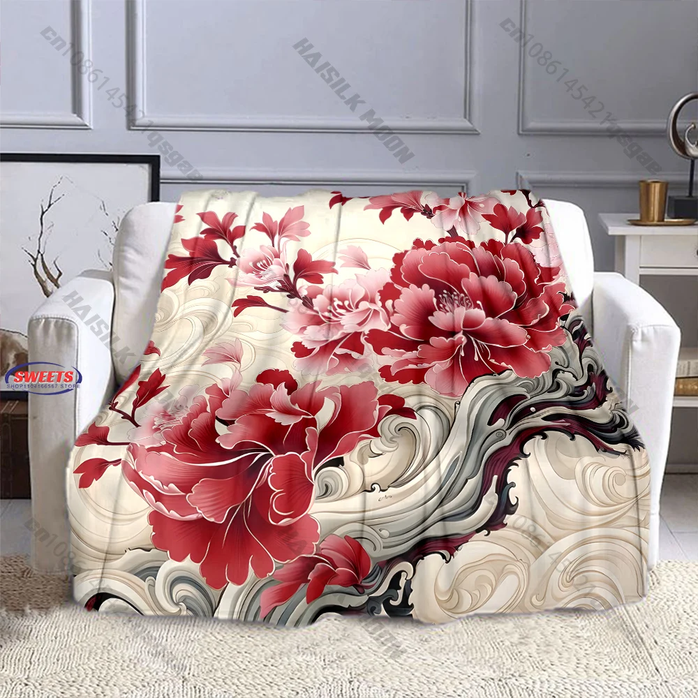 

Floral Pattern Cozy Blanket Multiple sizes kid's and adults' bedroom living room sofa decor blanket, Exquisite gift