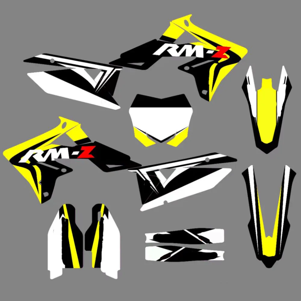 For Suzuzki RMZ 450 RMZ450 2018 2019-2022 Stickers graphics Background Decals kits For suzuki RMZ250 RMZ 250 2019 2020 2021 2022