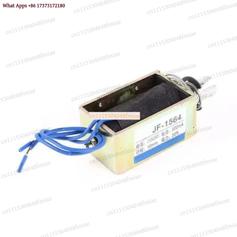 JF-1564B DC 6V-48V 500mA 10mm Stroke 55N Push Type Open Frame Solenoid Electromagnet Electrical Accessories