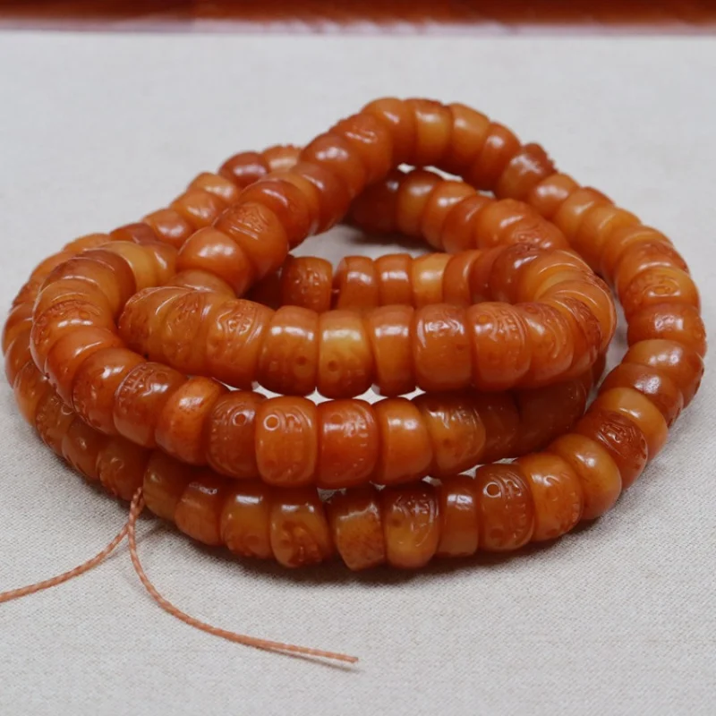 Ox Skull 108 Beads Old Spirit Bone Return A Dui Pig Large Intestine Bracelet