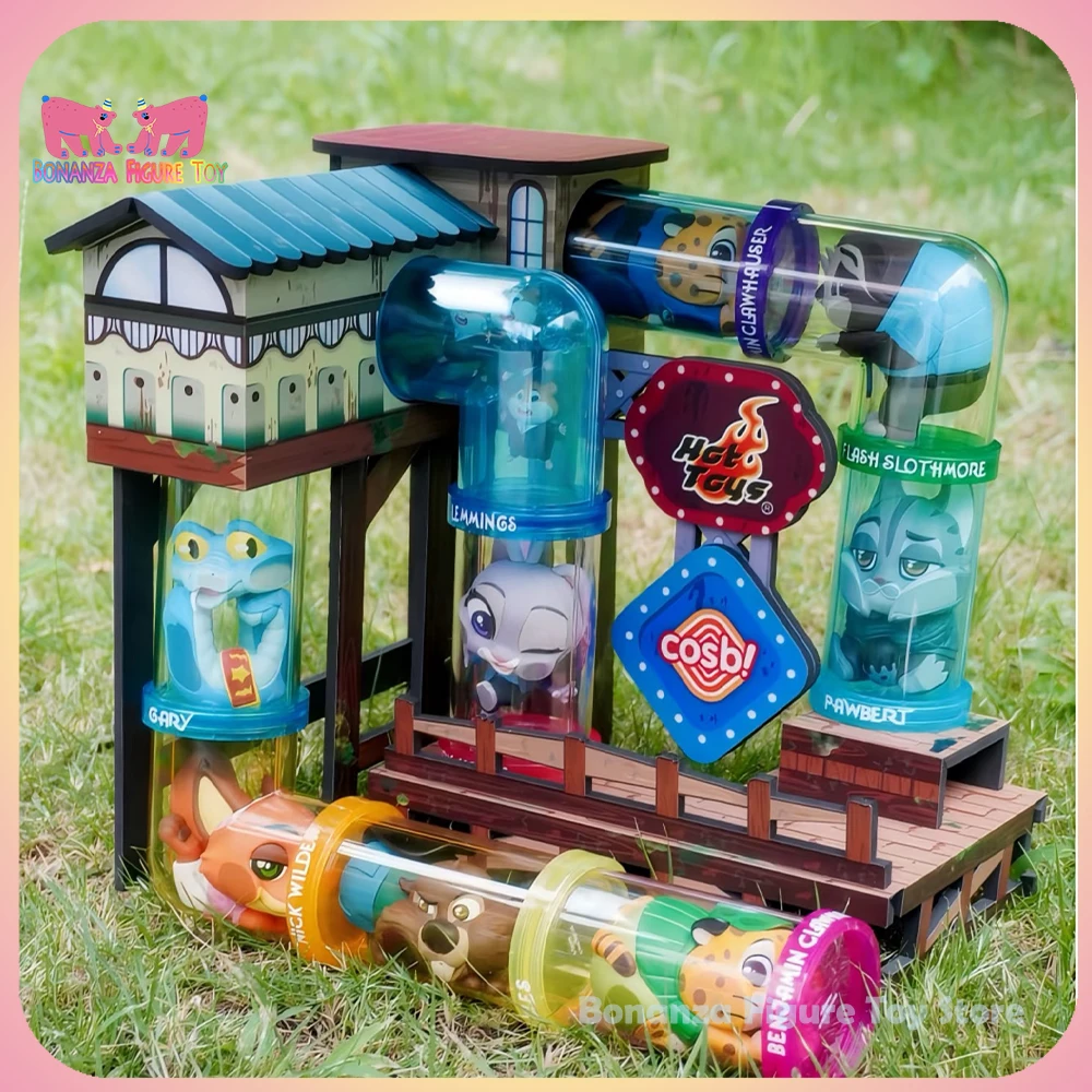 

Genuine In Stock 2025 Hottoys Zootopia 2 Nick Judy Lightning Benjamin Officer Water Pipe Blind Box Assembling Creativity Toys