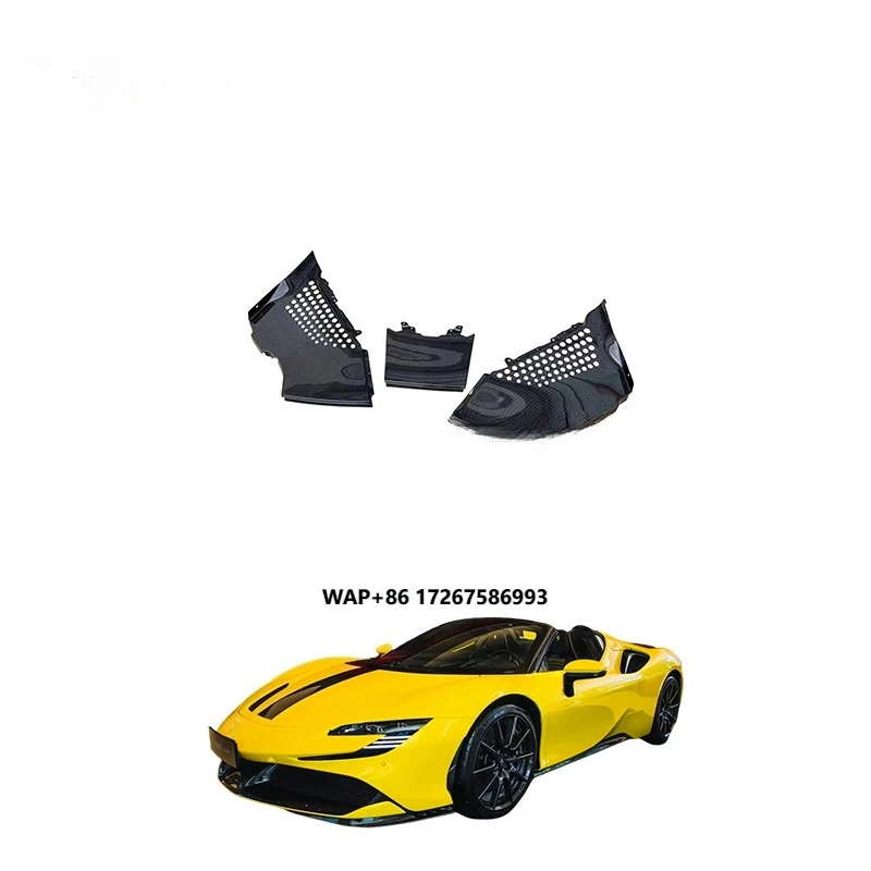 

OEM Style Dry Carbon Interior Decoration Trims Engine Compartment Cooling Grille for Ferrari SF90