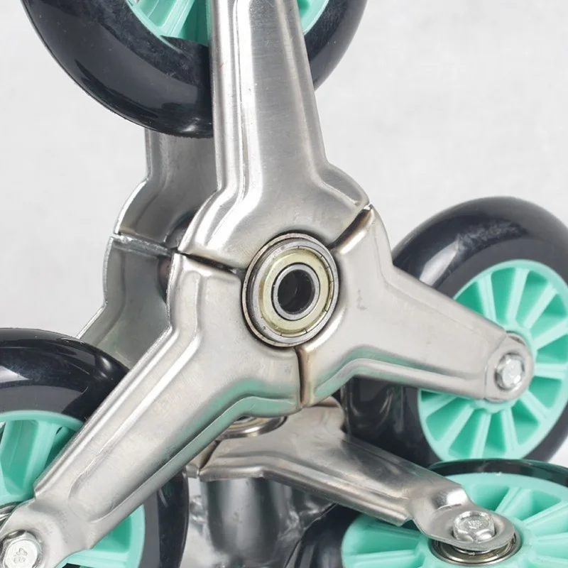 ステンレス製大型ホイールクライミングホイールダブルベアリング静音ショッピングカート手引きカート野菜ショッピング荷重運搬用荷物カートクライミングカート
