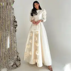 Dress Ankle Length Luxury Birthday Evening Dress Full Sleeves Summer Elegant Wedding Party Gowns For Women Arab 2024