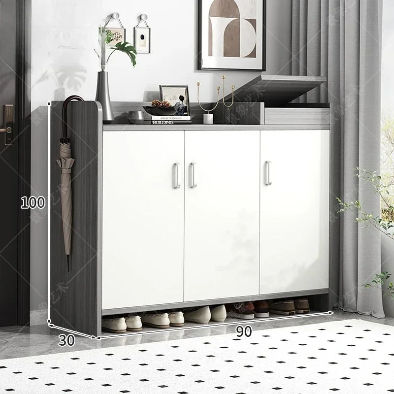 Factory Shoe Cabinet Modern Simple Door-to-door Storage And Storage Integrated Entrance Cabinet Multi-door Dust-proof Shoe Rack