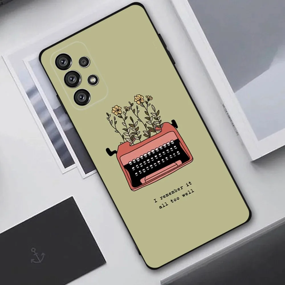 حافظة هاتف All Too Well Lyrics لهاتف سامسونج جالاكسي A20، A21s، A22، A31، A32، A52، A53، A72، 73، A80، A91 غطاء أسود ناعم