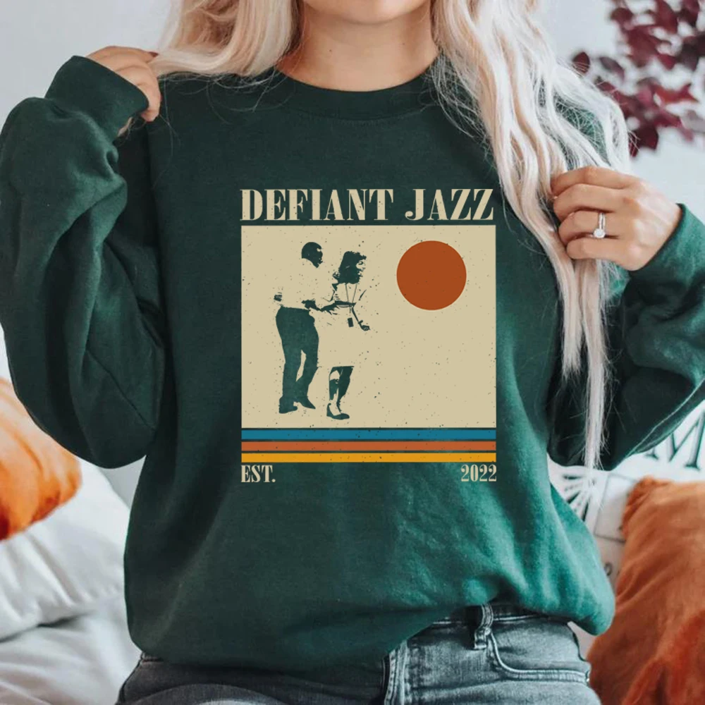 Defiant Jazz Sweatshirt Severance TV Show Shirt 90s Vintage Hoodie Unisex Crewneck Sweatshirts Cozy Sci-Fi Fans Gift Pullover