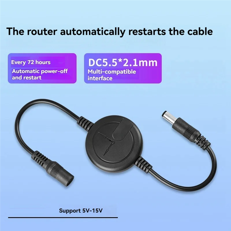 FORW-DC5V-15V Router Reset Rebooter 72 Hours Automatic Restart Cable For Wifi Bridge/Cat/Router/Repeater Rebooter