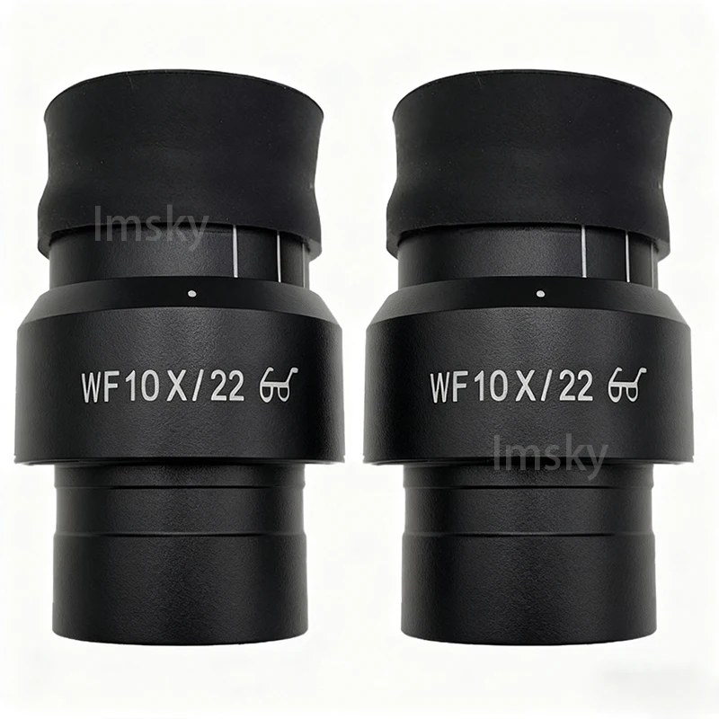 1 Uds 2 uds WF10X/22 lente ocular gran angular de alto punto ocular óptico para microscopio estéreo