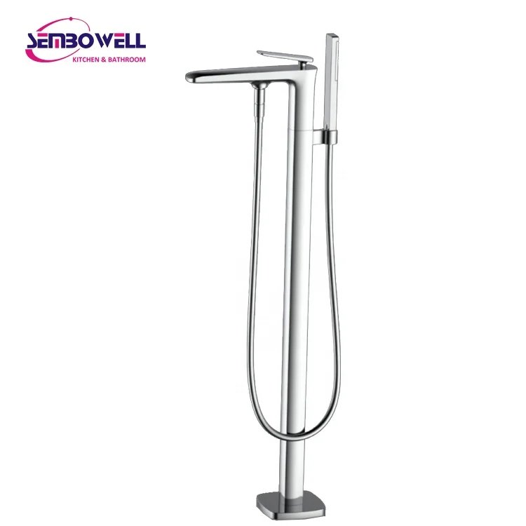 High Quality Popular Freestanding Bathtub Faucet Gunmetal Bathroom Floor Mixer Bathtub Faucet Shower Bath Mixer Tap