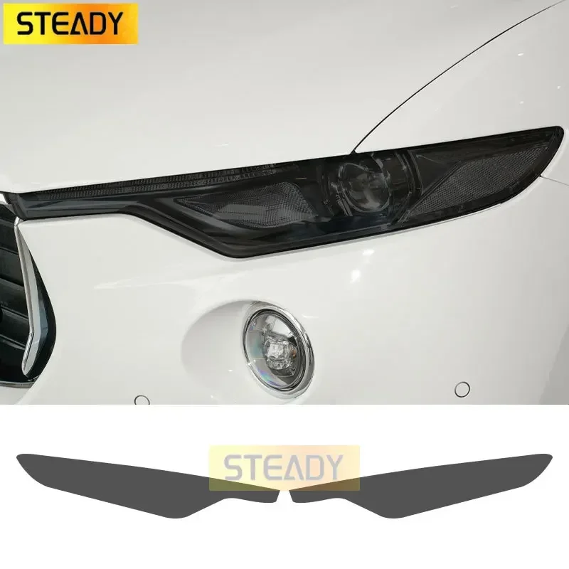 

Защитная пленка для фар автомобиля, передний светильник, прозрачная дымчато-черная наклейка из ТПУ для Maserati Levante 2017-20 2018 2019 2020 2021