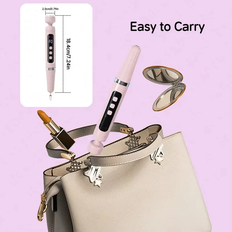 2 in 1 oplaadbare elektrische nagelboormachine, draagbaar met UV-licht LED-nagellamp, elektrische nagelvijl met UV-licht voor nagels